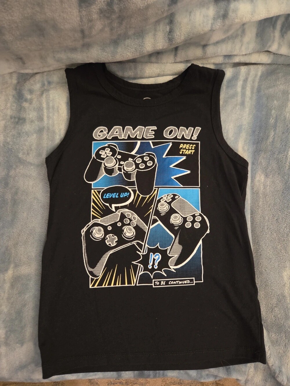 Wonder Nation Gamer Tank Top for Boys Size 8 Medium Black Sleeveless